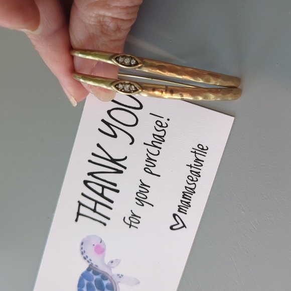 Silpada brass/gold colored and cz earrings - Picture 6 of 6